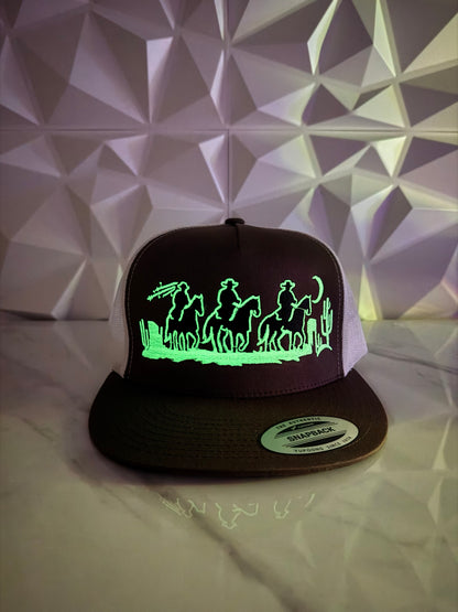Night West Trucker SnapBack Hat Glow in the Dark
